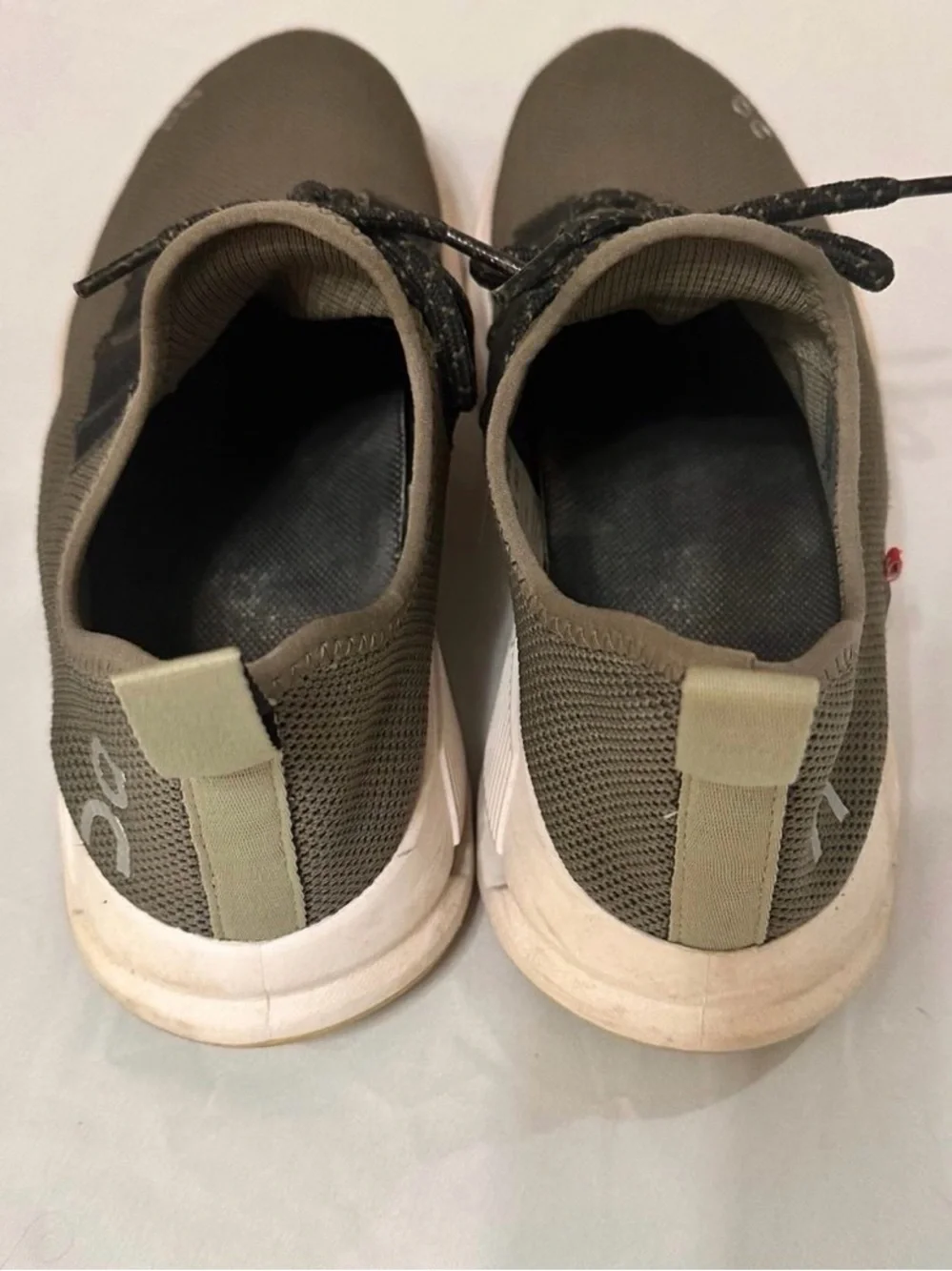 On Cloud Cloudeasy Olive Knit Lace-Up Sneakers